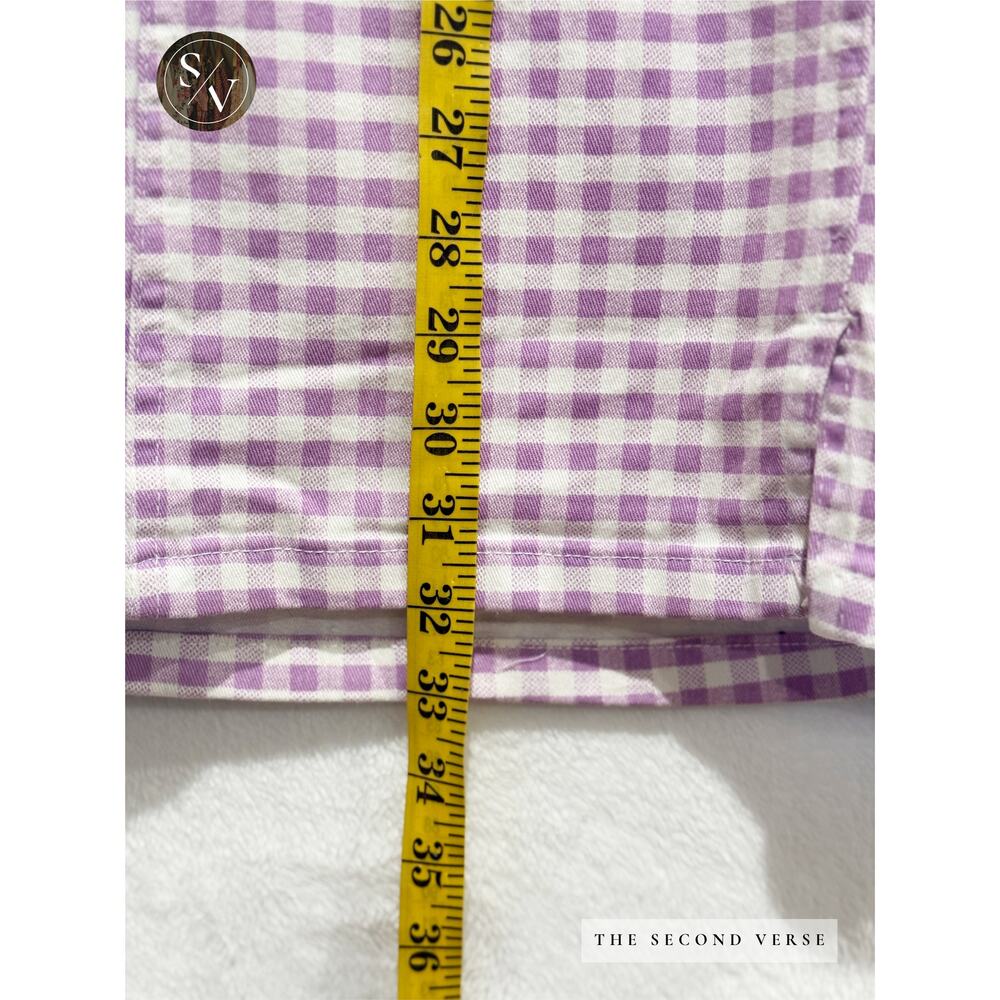 Denim Co Lilac & White Purple White Plaid Mini Dress Cottagecore Y2K Size 8 - Picture 6 of 11
